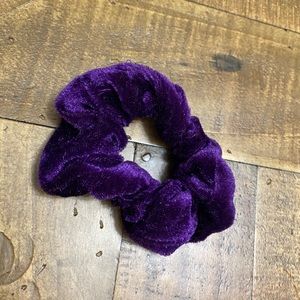 Target Purple Faux Velvet Scrunchie